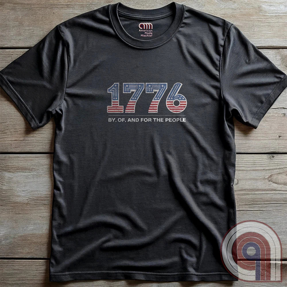 Celebrate the birth of American freedom with this bold 1776 patriotic t-shirt, inspired by the American Revolution and the fearless resolve of the Founding Fathers. Featuring a powerful design rooted in the principles of liberty, self-governance, and independence, this shirt is more than just apparel—it’s a statement of defiance, pride, and unwavering patriotism. Perfect for history lovers, constitutionalists, and freedom fighters who know liberty isn’t granted; it’s fought for. Wear it boldly. Color:Charc