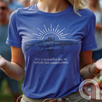 Freedom isn’t given, it’s defended. This ‘It’s a Beautiful Day to Uphold the Constitution’ t-shirt makes it clear—you’re armed, awake, & ready. Featuring an AR-15 against the rising sun, this pro-2A tee is for those who refuse to kneel to gun-grabbers, bureaucrats, or spineless politicians. Wear this bold firearm shirt as a warning: The 2nd Amendment isn’t up for debate. Patriots stand, cowards beg. Choose your side, make your statement, & remind the world why we will never surrender our rights;Color:Blue2