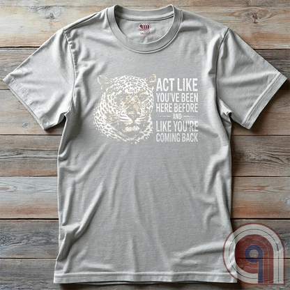 High contrast scarred leopard face predator t-shirt with a battle-worn expression and commanding presence - "act like you've been here before and like you're coming back". Dominance, confidence, courage, and relentless grit, emphasizing an alpha mindset, resilience, discipline, strength, leadership, mental toughness, independence, authority, focus, warrior spirit, primal instinct, perseverance, and fearless attitude tee for those who lead, embrace challenge, endure pressure, and refuse weakness.
Ash