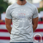Embrace the revolutionary spirit with this 1776 patriotic t-shirt featuring the 13 stars of the Grand Union Flag, symbolizing the original American colonies & the fight for liberty. This Tee is a tribute to the Founding Fathers & their bold declaration of independence, standing against tyranny & forging a nation built on freedom. Perfect for patriots, history lovers, & defenders of American values, this shirt is a statement of unwavering commitment to liberty, self-rule, & constitutional rights. Color -Ash