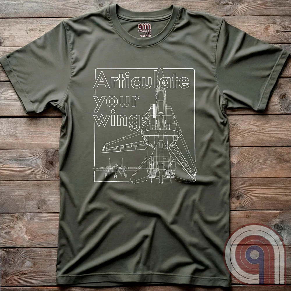 Showcase American air superiority! F-14 Tomcat blueprint t-shirt! A detailed fighter jet schematic, this military aviation apparel is perfect for Top Gun fans, aviation history buffs, and naval aviators. Designed for military supporters and Air Force enthusiasts, this fighter jet tee celebrates the American innovation in aircraft. For any fan of naval aviation, the Navy, or the iconic Highway to the Danger Zone, this naval fighter tee is a must for patriots who respect firepower and freedom. Color: Green