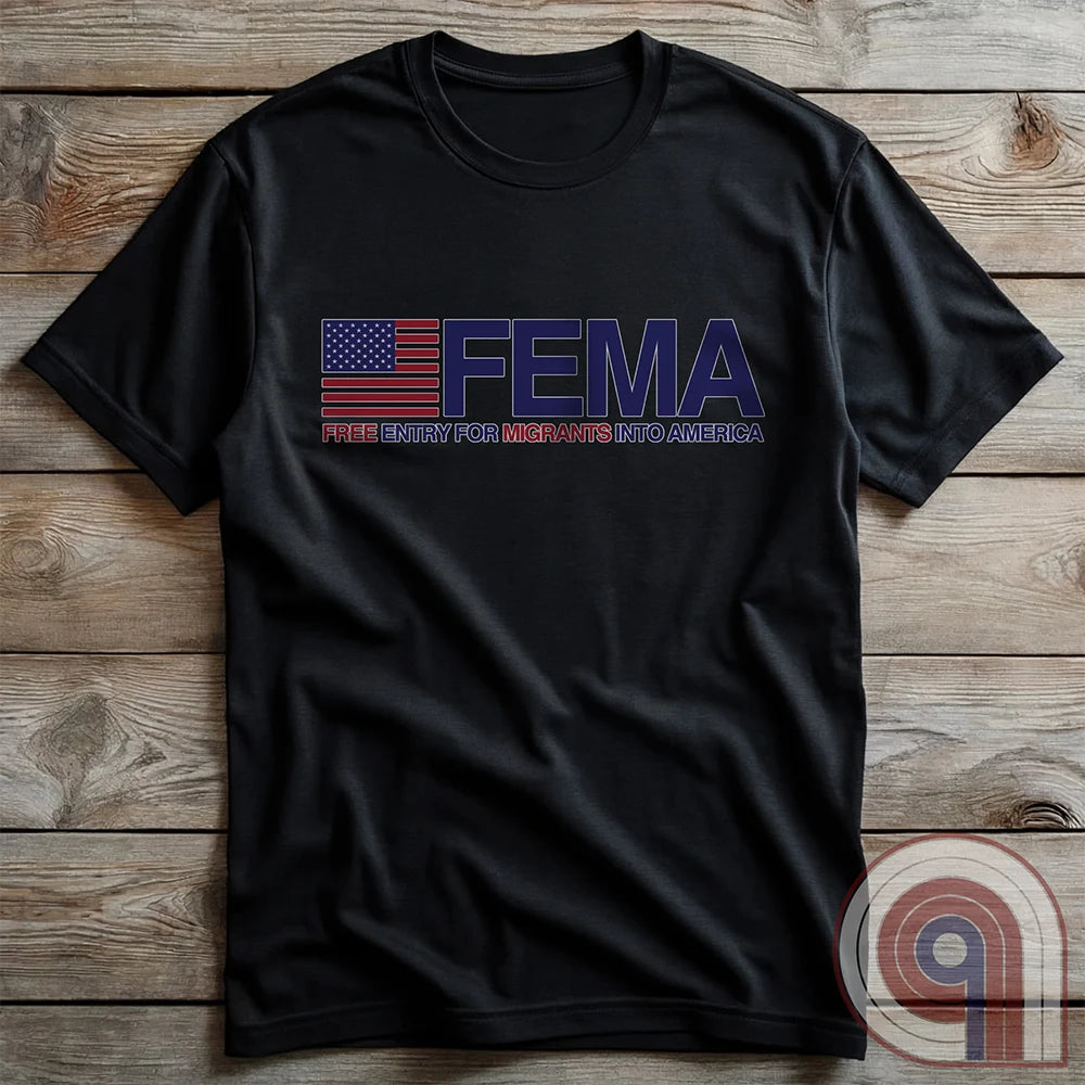 Funny American conservative t shirt highlighting corruption, fraud and the failure of FEMA and the spending of all its resources moving illegal migrants into swing states.
FJB shirt, migrant crisis, illegal immigration shirt; hurricane Helene; Asheville; Western North Carolina; North Carolina Flood; Helene Flood; FEMA T shirt; FEMA tee; funny political tee; humorous tee; funny t shirt; Government corruption shirt; America First shirt - Charcoal