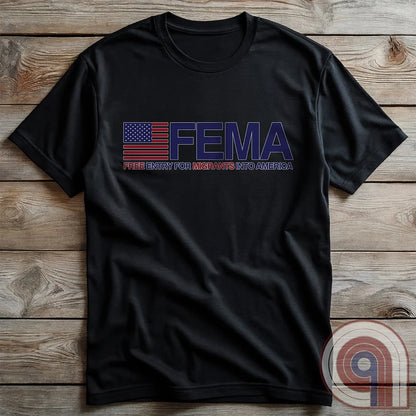 Funny American conservative t shirt highlighting corruption, fraud and the failure of FEMA and the spending of all its resources moving illegal migrants into swing states.
FJB shirt, migrant crisis, illegal immigration shirt; hurricane Helene; Asheville; Western North Carolina; North Carolina Flood; Helene Flood; FEMA T shirt; FEMA tee; funny political tee; humorous tee; funny t shirt; Government corruption shirt; America First shirt - Charcoal