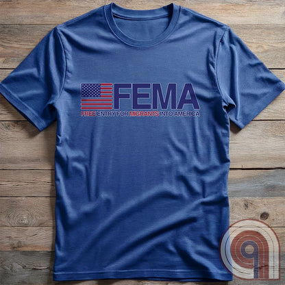 Funny American conservative t shirt highlighting corruption, fraud and the failure of FEMA and the spending of all its resources moving illegal migrants into swing states.
FJB shirt, migrant crisis, illegal immigration shirt; hurricane Helene; Asheville; Western North Carolina; North Carolina Flood; Helene Flood; FEMA T shirt; FEMA tee; funny political tee; humorous tee; funny t shirt; Government corruption shirt; America First shirt - Blue
