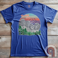 Celebrate American greatness with the "Greetings from Mt. Trumpmore" T-shirt, a bold patriotic parody of Mount Rushmore featuring Donald Trump’s face carved in stone. A retro-style souvenir tee perfect for MAGA supporters, conservatives, & those who see Trump as one of America’s greatest presidents. With vintage postcard aesthetics, fighter jets soaring in the sunset, & a nod to national pride, this Trump tribute shirt is a must-have for patriots who refuse to apologize for loving the USA. Color - Blue3