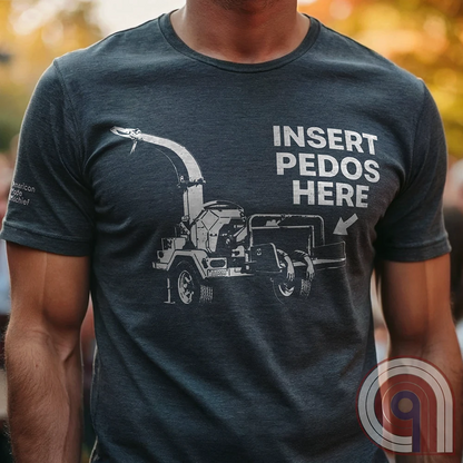 The modern-day justice system is slow, and often ineffective. It’s bureaucratic, it’s political, it’s complicated, and frequently incomplete. The practical imagination naturally wanders toward simpler, more decisive permanent outcomes. This dark humor satire tee celebrates frontier justice, where predators never get the chance to reoffend and the innocent don't live in fear. Hardcore graphic apparel for fans of edgy comedy, rebellious humor, and bold statement tees that refuse to apologize. Charc on male