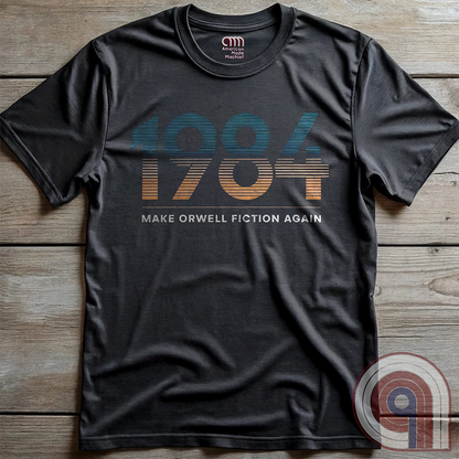 Censorship spreads like wildfire. This ‘Make Orwell Fiction Again’ t-shirt is for those who see past the lies and refuse to bow to the thought police. Featuring a powerful retro design, this shirt is a battle cry for free thinkers and speech warriors who defy controlled narratives. Because words are weapons and history is rewritten daily, this tee is the uniform of the resistance. Wear it and remind them that silence is complicity. The war on reality is waged in every headline and algorithm. Color: Charc