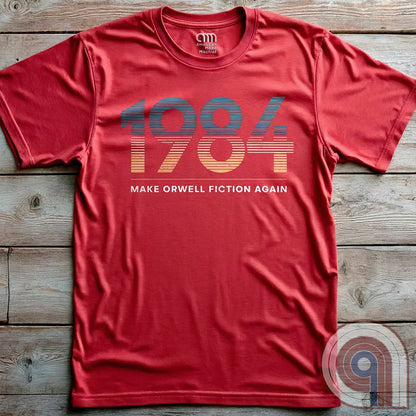 Censorship spreads like wildfire. This ‘Make Orwell Fiction Again’ t-shirt is for those who see past the lies and refuse to bow to the thought police. Featuring a powerful retro design, this shirt is a battle cry for free thinkers and speech warriors who defy controlled narratives. Because words are weapons and history is rewritten daily, this tee is the uniform of the resistance. Wear it and remind them that silence is complicity. The war on reality is waged in every headline and algorithm. Color: Red
