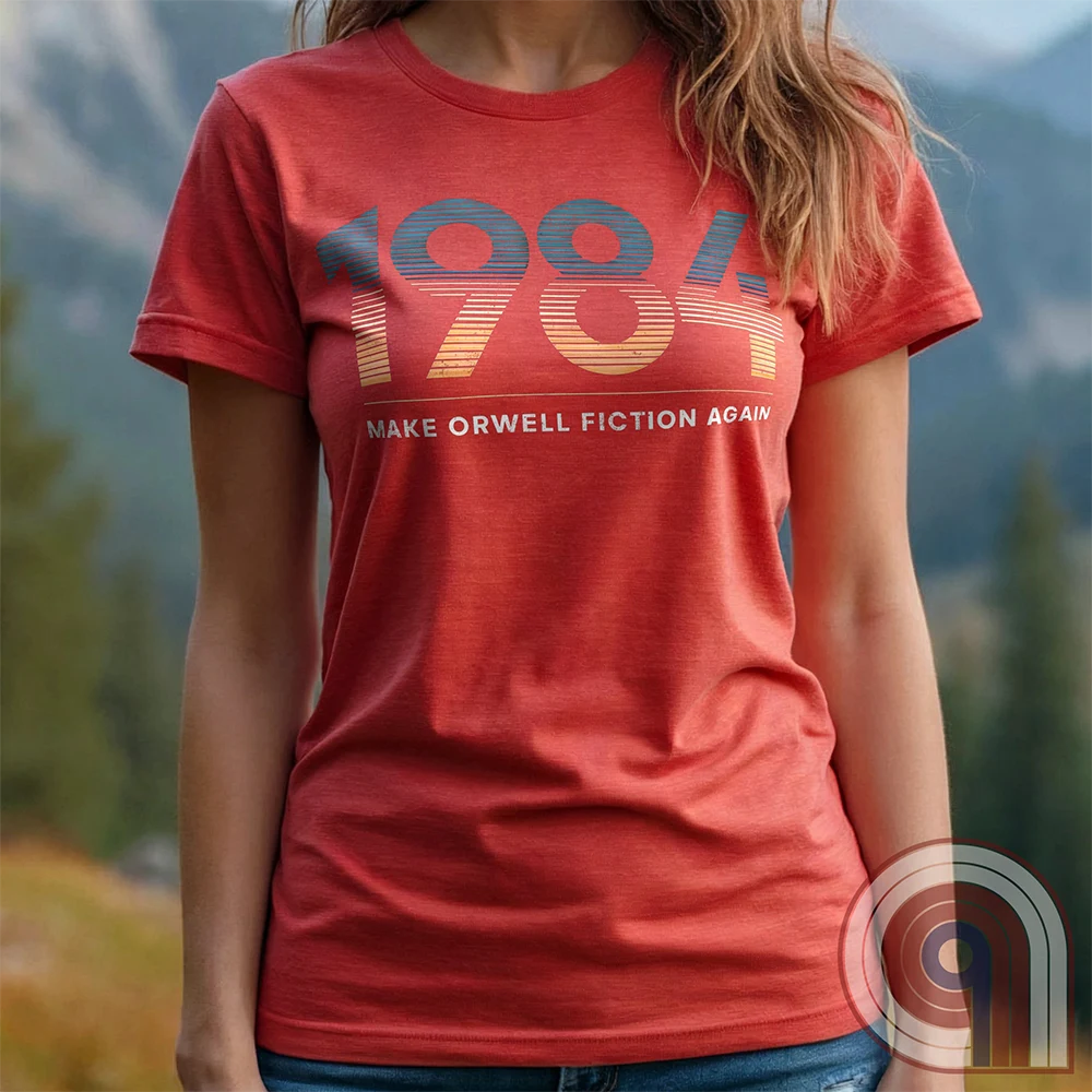 Censorship spreads like wildfire. This ‘Make Orwell Fiction Again’ t-shirt is for those who see past the lies and refuse to bow to the thought police. Featuring a powerful retro design, this shirt is a battle cry for free thinkers and speech warriors who defy controlled narratives. Because words are weapons and history is rewritten daily, this tee is the uniform of the resistance. Wear it and remind them that silence is complicity. The war on reality is waged in every headline and algorithm. Color: Red