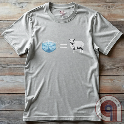 Call out the herd mentality with this 'Mask = Sheep' t-shirt. Reject blind obedience and stand against forced mandates—dare to question the narrative! Pull no punches exposing the absurdity of fools who follow orders without question. It's a statement for rebels, patriots, fighters, and free thinkers who refuse to conform. A bold anti-mask mandate political satire tee designed for conservative humor, anti-conformists, libertarians, and skeptics who see through the propaganda and demand freedom. Color- Ash2