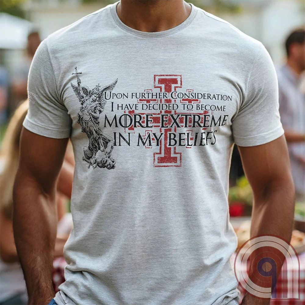 There’s a moment where you stop pretending everything is negotiable. Where belief stops bending and starts locking in. This statement tee lives in that space—where principles aren’t softened, conviction isn’t filtered, and compromise stops being the default. Not emotional. Not reactive. Just settled. Built for those who’ve drawn the line, understand it, and have no interest in moving it for anyone.
Ash, on live model male.