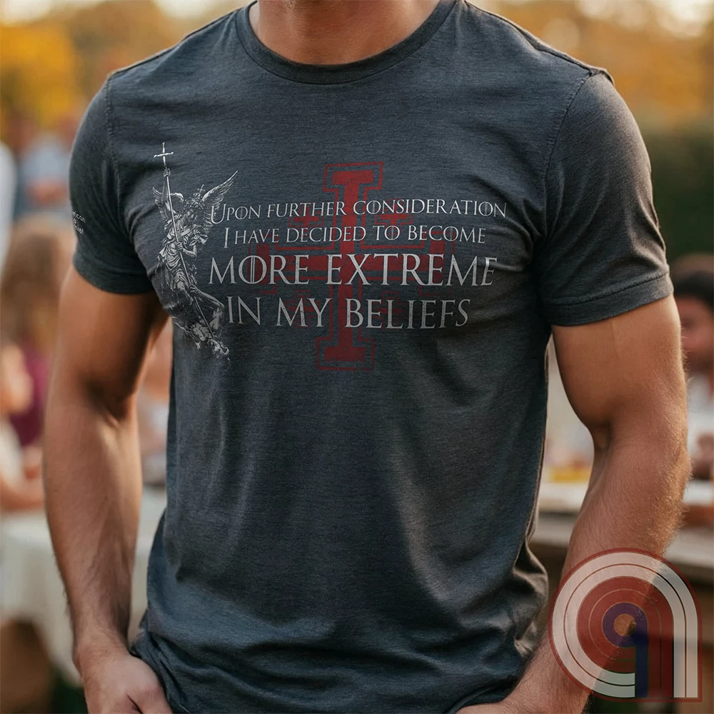 There’s a moment where you stop pretending everything is negotiable. Where belief stops bending and starts locking in. This statement tee lives in that space—where principles aren’t softened, conviction isn’t filtered, and compromise stops being the default. Not emotional. Not reactive. Just settled. Built for those who’ve drawn the line, understand it, and have no interest in moving it for anyone.
Charcoal, on live model male.