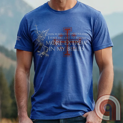 There’s a moment where you stop pretending everything is negotiable. Where belief stops bending and starts locking in. This statement tee lives in that space—where principles aren’t softened, conviction isn’t filtered, and compromise stops being the default. Not emotional. Not reactive. Just settled. Built for those who’ve drawn the line, understand it, and have no interest in moving it for anyone.
Blue, on live model male.