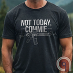 Stand your ground with the Not Today, Commie t-shirt—bold, defiant, and unapologetic. Featuring a detailed AR-15 rifle and a hard-hitting message, this Second Amendment shirt is for patriots who refuse to bow to tyranny. A perfect statement for gun owners, military vets, and freedom lovers who stand against communism, government overreach, and anti-2A agendas. Show your unwavering commitment to self-defense, American liberty, and the right to bear arms. Because freedom isn’t negotiable. Color: Charc