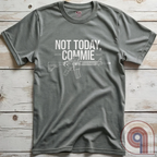 Stand your ground with the Not Today, Commie t-shirt—bold, defiant, and unapologetic. Featuring a detailed AR-15 rifle and a hard-hitting message, this Second Amendment shirt is for patriots who refuse to bow to tyranny. A perfect statement for gun owners, military vets, and freedom lovers who stand against communism, government overreach, and anti-2A agendas. Show your unwavering commitment to self-defense, American liberty, and the right to bear arms. Because freedom isn’t negotiable. Color: Grey