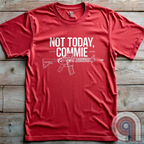 Stand your ground with the Not Today, Commie t-shirt—bold, defiant, and unapologetic. Featuring a detailed AR-15 rifle and a hard-hitting message, this Second Amendment shirt is for patriots who refuse to bow to tyranny. A perfect statement for gun owners, military vets, and freedom lovers who stand against communism, government overreach, and anti-2A agendas. Show your unwavering commitment to self-defense, American liberty, and the right to bear arms. Because freedom isn’t negotiable. Color: Red