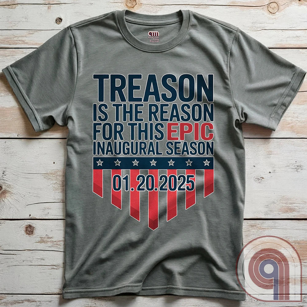 Stylish Patriotic Conservative Tee - Trump 2025 Inauguration Shirt Celebrating the Great Red Wave - Treason is the Reason for This Inaugural Season- Kick the Socialist Democrats to the Curb! Enough is enough- It’s Time to Make America Great Again!
Patriotic t-shirt;Conservative graphic tee;Political humor shirt;Pro-America clothing;political satire tee;USA-made patriotic apparel;Anti-establishment t-shirt;Free-thinker shirt;Patriotic clothing ;Red Wave;MAGA;Inauguration;libertarian;right-wing tee - Grey