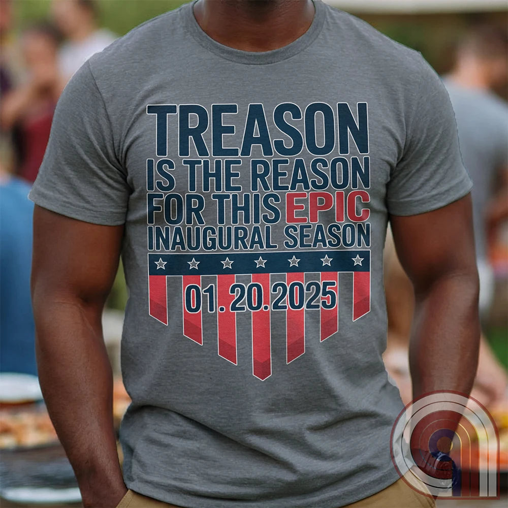 Stylish Patriotic Conservative Tee - Trump 2025 Inauguration Shirt Celebrating the Great Red Wave - Treason is the Reason for This Inaugural Season- Kick the Socialist Democrats to the Curb! Enough is enough- It’s Time to Make America Great Again!
Patriotic t-shirt;Conservative graphic tee;Political humor shirt;Pro-America clothing;political satire tee;USA-made patriotic apparel;Anti-establishment t-shirt;Free-thinker shirt;Patriotic clothing ;Red Wave;MAGA;Inauguration;libertarian;right-wing tee - Grey