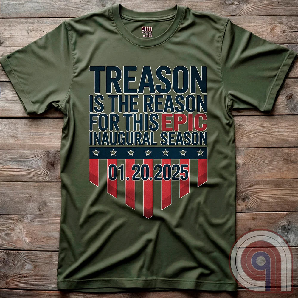 Stylish Patriotic Conservative Tee - Trump 2025 Inauguration Shirt Celebrating the Great Red Wave - Treason is the Reason for This Inaugural Season- Kick the Socialist Democrats to the Curb! Enough is enough- It’s Time to Make America Great Again!
Patriotic t-shirt;Conservative graphic tee;Political humor shirt;Pro-America clothing;political satire tee;USA-made patriotic apparel;Anti-establishment t-shirt;Free-thinker shirt;Patriotic clothing ;Red Wave;MAGA;Inauguration;libertarian;right-wing tee - Green