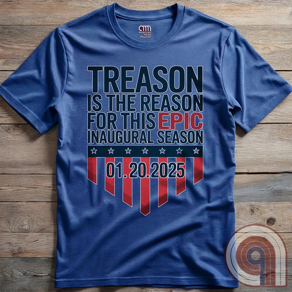 Stylish Patriotic Conservative Tee - Trump 2025 Inauguration Shirt Celebrating the Great Red Wave - Treason is the Reason for This Inaugural Season- Kick the Socialist Democrats to the Curb! Enough is enough- It’s Time to Make America Great Again!
Patriotic t-shirt;Conservative graphic tee;Political humor shirt;Pro-America clothing;political satire tee;USA-made patriotic apparel;Anti-establishment t-shirt;Free-thinker shirt;Patriotic clothing ;Red Wave;MAGA;Inauguration;libertarian;right-wing tee - Blue