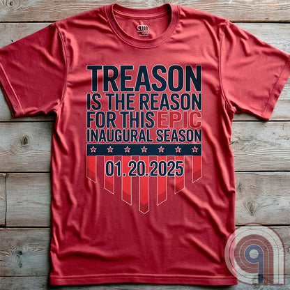 Stylish Patriotic Conservative Tee - Trump 2025 Inauguration Shirt Celebrating the Great Red Wave - Treason is the Reason for This Inaugural Season- Kick the Socialist Democrats to the Curb! Enough is enough- It’s Time to Make America Great Again!
Patriotic t-shirt;Conservative graphic tee;Political humor shirt;Pro-America clothing;political satire tee;USA-made patriotic apparel;Anti-establishment t-shirt;Free-thinker shirt;Patriotic clothing ;Red Wave;MAGA;Inauguration;libertarian;right-wing tee - Red