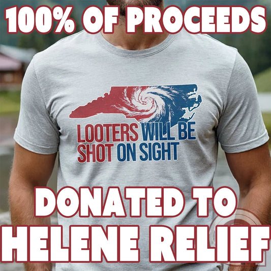 FAFO Tee - Conservative patriot t shirt with a stern take on our local “neighborhood watch”. Helene looters and thieves beware tee - Express your rights to self defense and to stand your ground! Look out for your community and help keep the streets safe during times of disaster.
FJB shirt; illegal immigration shirt; hurricane Helene; North Carolina Flood; WNC Flood; FEMA T shirt; FEMA Fail tee; Epic Fail shirt; 2A tee; humorous tee; stand your ground t shirt; self defense shirt; looter shirt - Ash