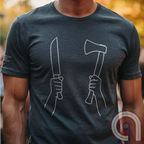 Provocative right-wing satire t-shirt knife & hatchet, symbolizing self-defense and resistance. Inspired by the viral Dundee hatchet girl - "Take Your Own Side," "Stand Your Ground," "Defend Your Homeland," "Hold The Line Against Invaders," & strong "Ausländer Raus" remigration vibes—perfect for unapologetic patriots, conservatives, and libertarians pushing back against open borders, mass migration, and threats to sovereignty & independence. High-contrast, edgy artwork that refuses to back down.
Charc