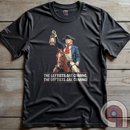 Funny historical Trump Tee - Donald Trump as Paul Revere Warning America About Leftists & Globalists. Show Defiance Against Tyranny with This Patriotic T Shirt and Help Spread The Message To Save America & Make America Great Again!
Trump shirt;Patriotic graphic tee;MAGA humor;Conservative political shirt;Paul Revere t shirt;Pro-America t-shirt;Unisex patriotic apparel;Political satire shirt;Revolutionary War shirt;USA-made conservative tee;Funny Trump tee;anti-Globalist shirt;Modern-day patriot - Charcoal