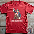 Funny historical Trump Tee - Donald Trump as Paul Revere Warning America About Leftists & Globalists. Show Defiance Against Tyranny with This Patriotic T Shirt and Help Spread The Message To Save America & Make America Great Again!
Trump shirt;Patriotic graphic tee;MAGA humor;Conservative political shirt;Paul Revere t shirt;Pro-America t-shirt;Unisex patriotic apparel;Political satire shirt;Revolutionary War shirt;USA-made conservative tee;Funny Trump tee;anti-Globalist shirt;Modern-day patriot - Red
