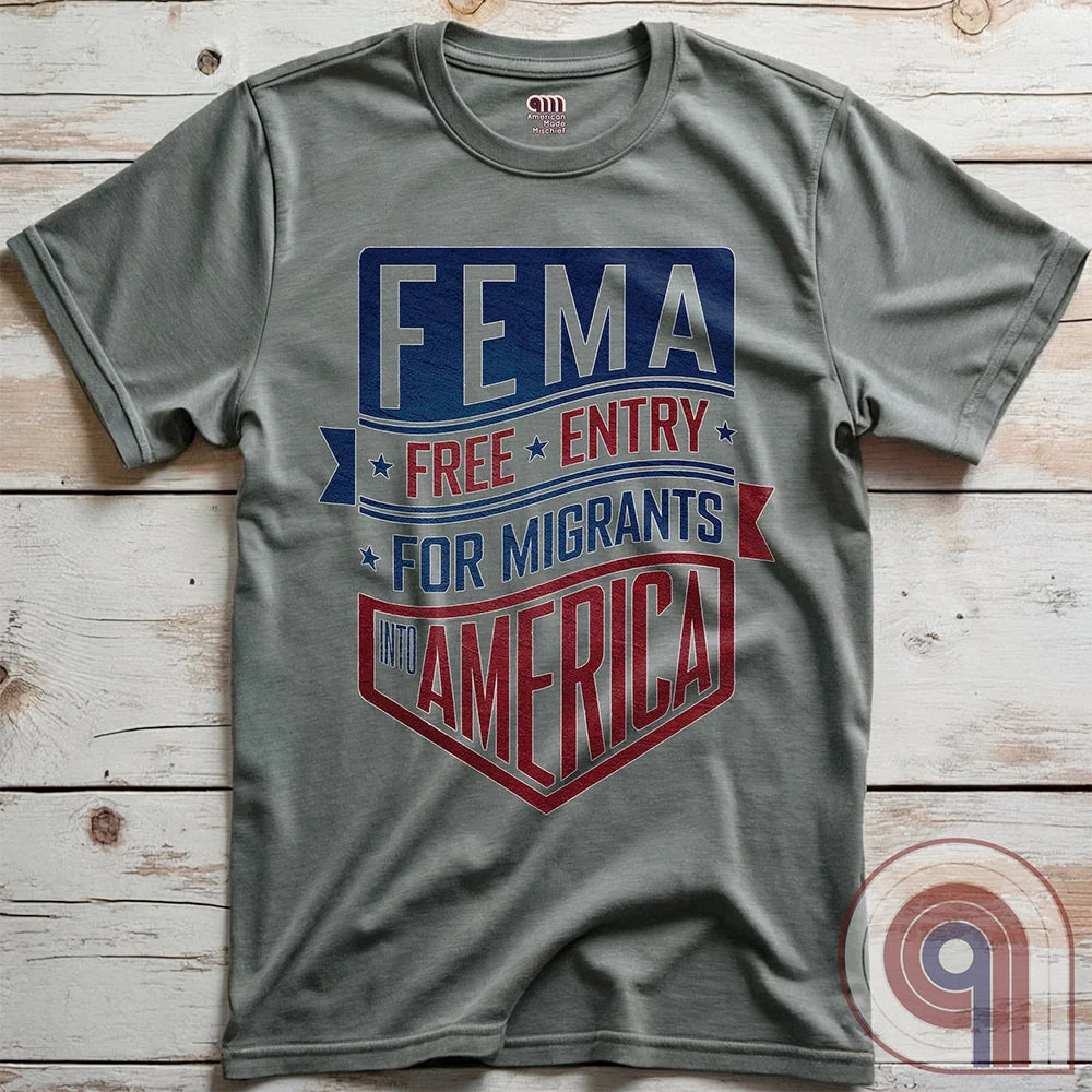 Funny American conservative patriot t shirt highlighting political corruption, fraud and failure of FEMA under the Biden Administration, and the spending of emergency funds to move illegal migrants into small communities in American swing states.
FJB shirt; migrant crisis shirt; illegal immigration shirt; hurricane Helene; North Carolina Flood; Helene Flood; FEMA T shirt; FEMA Fail tee; Epic Fail shirt; funny political tee; humorous tee; funny t shirt; Government corruption shirt; America First - Grey