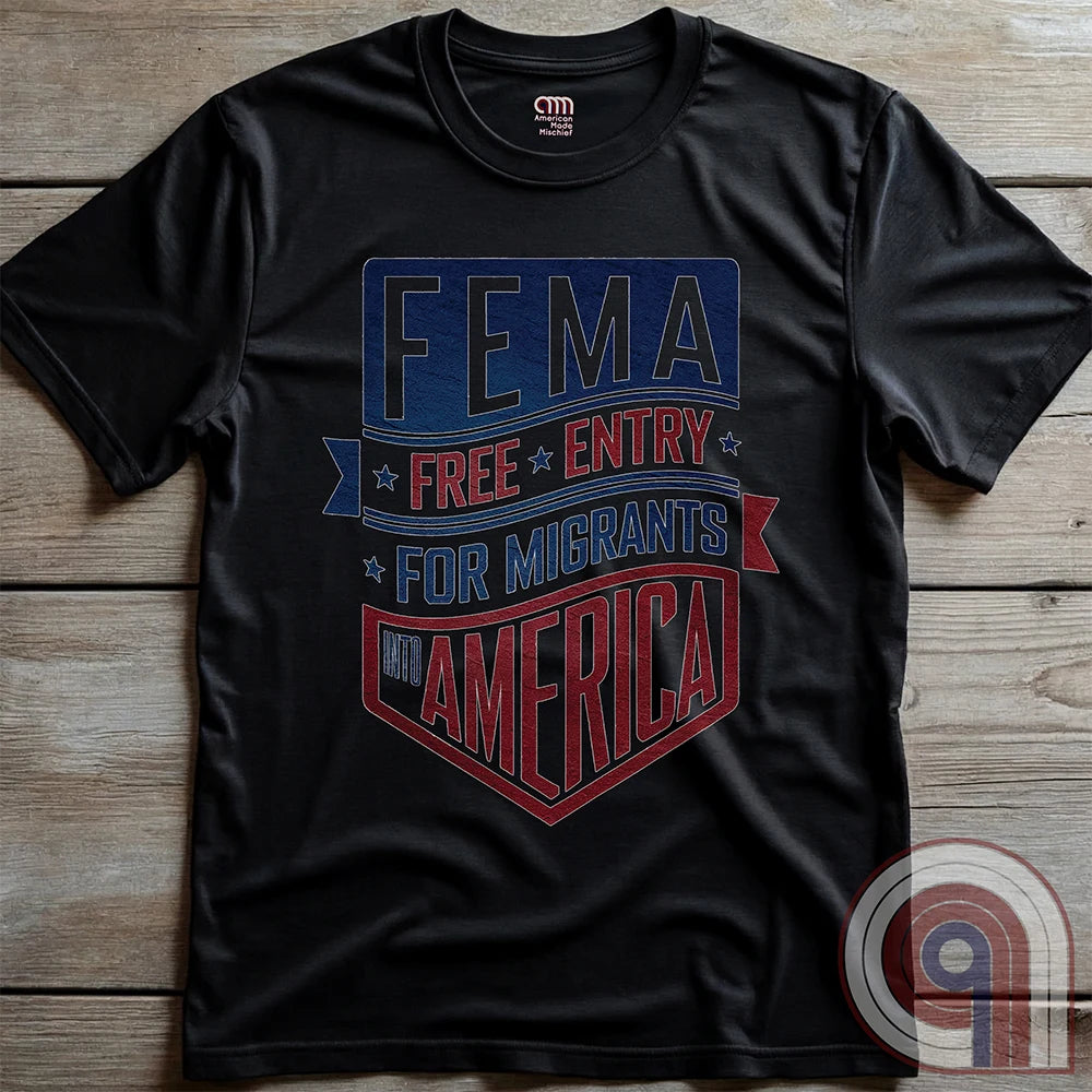 Funny American conservative patriot t shirt highlighting political corruption, fraud and failure of FEMA under the Biden Administration, and the spending of emergency funds to move illegal migrants into small communities in American swing states.
FJB shirt; migrant crisis shirt; illegal immigration shirt; hurricane Helene; North Carolina Flood; Helene Flood; FEMA T shirt; FEMA Fail tee; Epic Fail shirt; funny political tee; humorous tee; funny t shirt; Government corruption shirt; America First - Charcoal