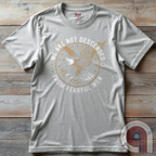Defy fear and embrace American strength with this bold 'We Are Not Descended from Fearful Men' t-shirt. Featuring a fierce bald eagle, vintage stars, and distressed lettering, this design is a tribute to courage, resilience, & independence. Inspired by the unwavering spirit of the Founding Fathers, this patriotic tee is perfect for veterans, freedom fighters, & anyone who won’t back down. A statement piece for Americans who refuse to live in fear and believe liberty must be defended at all costs; Color:Ash