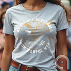 Defy fear and embrace American strength with this bold 'We Are Not Descended from Fearful Men' t-shirt. Featuring a fierce bald eagle, vintage stars, and distressed lettering, this design is a tribute to courage, resilience, & independence. Inspired by the unwavering spirit of the Founding Fathers, this patriotic tee is perfect for veterans, freedom fighters, & anyone who won’t back down. A statement piece for Americans who refuse to live in fear and believe liberty must be defended at all costs; Color:Ash2