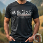 Show your patriotism with this bold 'We The People' t-shirt, featuring the iconic preamble of the U.S. Constitution. With a distressed American flag backdrop, this design is a statement for those who believe in defending the Constitution, freedom, & liberty. Ideal for patriots, conservatives, and constitutionalists who value the Bill of Rights & American history. A must-have for those who oppose government overreach, censorship, and revisionist history. Wear it proudly as a tribute to America. Color: Charc2