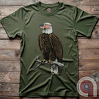 Declare your independence with this striking Pro USA t-shirt featuring America’s ultimate symbol of freedom—the bald eagle—sporting American flag sunglasses. It’s not just a patriotic tee—it’s a statement of strength, sovereignty, and pride. 
Bald eagle t-shirt;Patriotic eagle shirt;American flag sunglasses design;USA freedom shirt;Pro-America graphic tee;Unisex patriotic t-shirt;Eagle with American flag glasses shirt;Conservative values;July 4th eagle t-shirt;USA-made freedom apparel;MAGA;1776; - Green