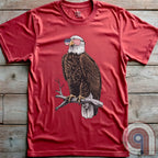 Declare your independence with this striking Pro USA t-shirt featuring America’s ultimate symbol of freedom—the bald eagle—sporting American flag sunglasses. It’s not just a patriotic tee—it’s a statement of strength, sovereignty, and pride. 
Bald eagle t-shirt;Patriotic eagle shirt;American flag sunglasses design;USA freedom shirt;Pro-America graphic tee;Unisex patriotic t-shirt;Eagle with American flag glasses shirt;Conservative values;July 4th eagle t-shirt;USA-made freedom apparel;MAGA;1776; - Red

