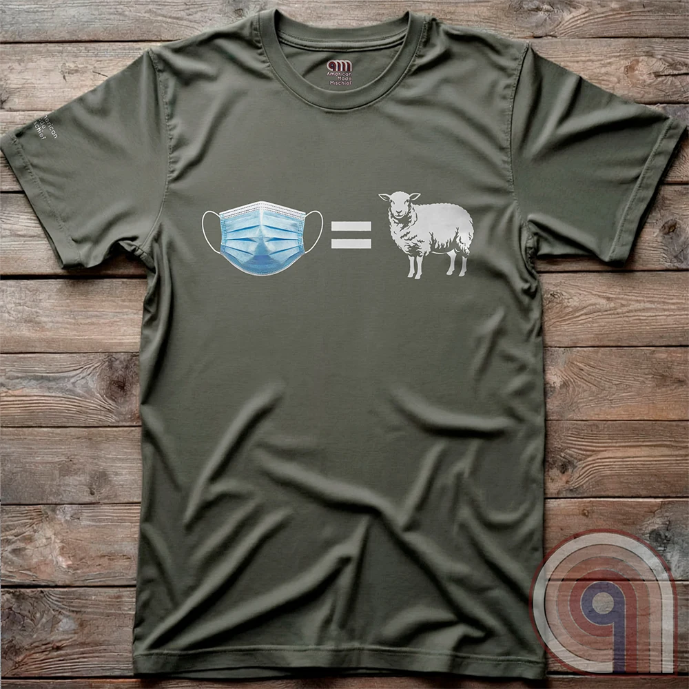 Mask = Sheep - Mass Psychosis Psyop T-Shirt