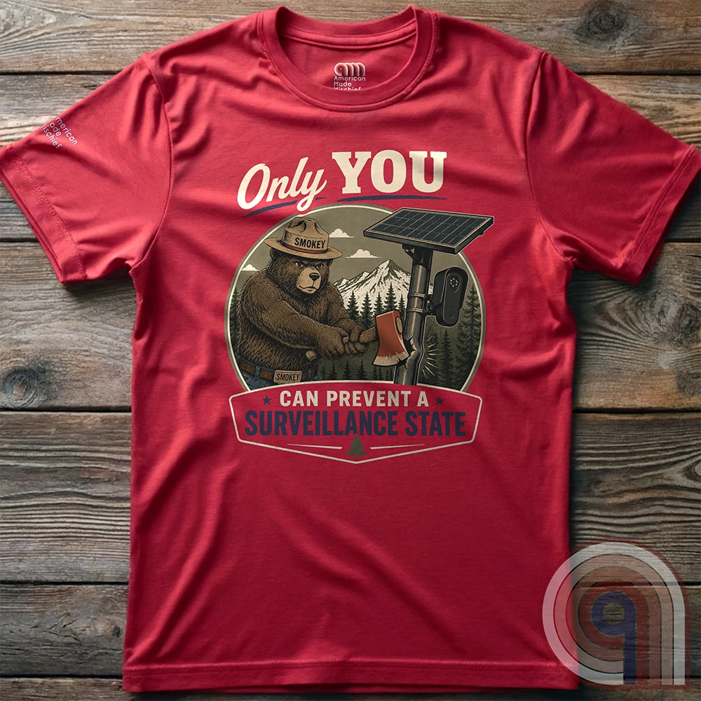 Smokey The Bear Anti Flock Surveillance State T-Shirt