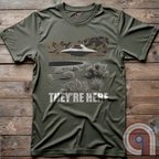 They're Here - Bob Lazar S4 UFO Sport Model T-Shirt