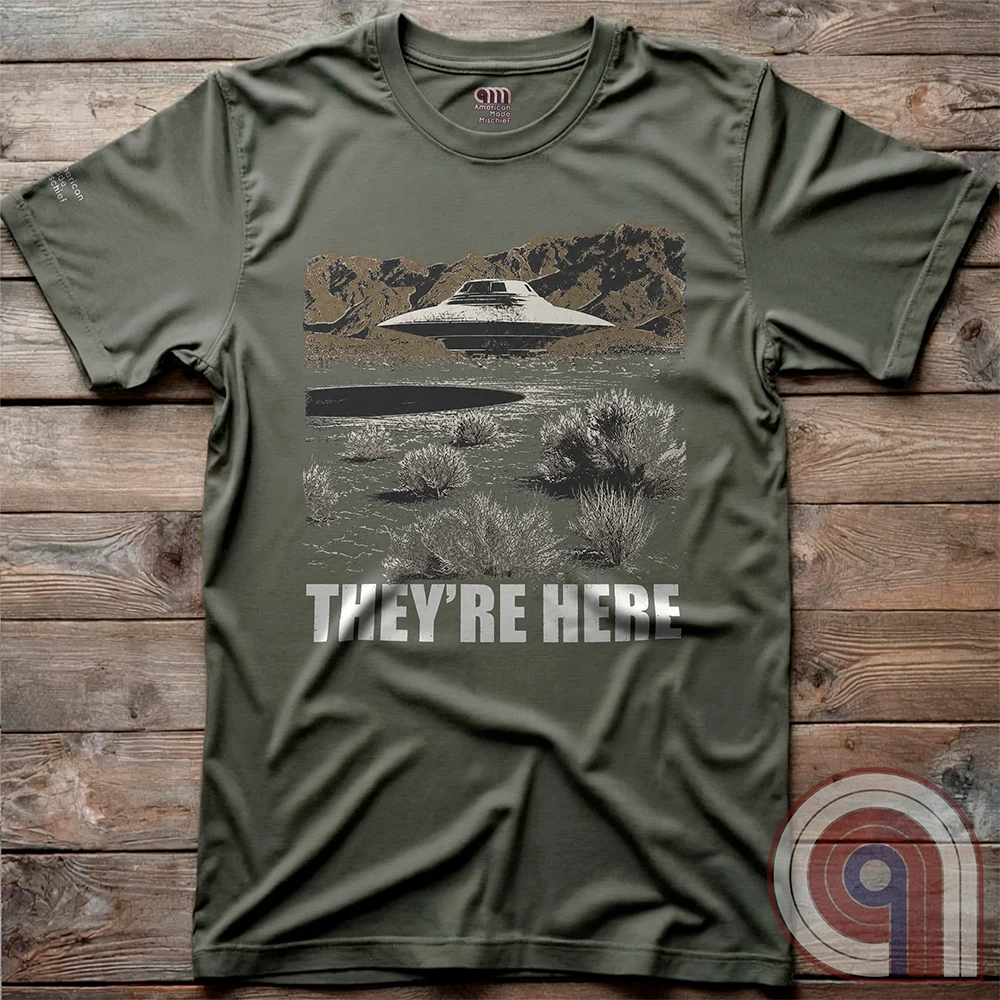 They're Here - Bob Lazar S4 UFO Poster Tee