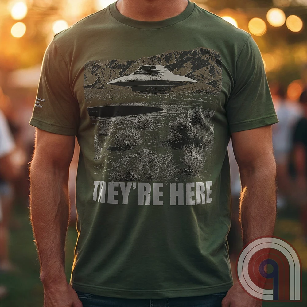 They're Here - Bob Lazar S4 UFO Poster Tee