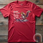 Livin' La Vida Loca Y'all - Skiing Squirrel T-Shirt