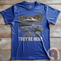 They're Here - Bob Lazar S4 UFO Sport Model T-Shirt