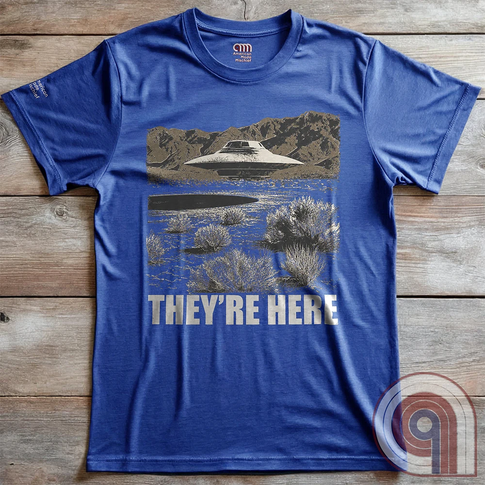 They're Here - Bob Lazar S4 UFO Poster Tee