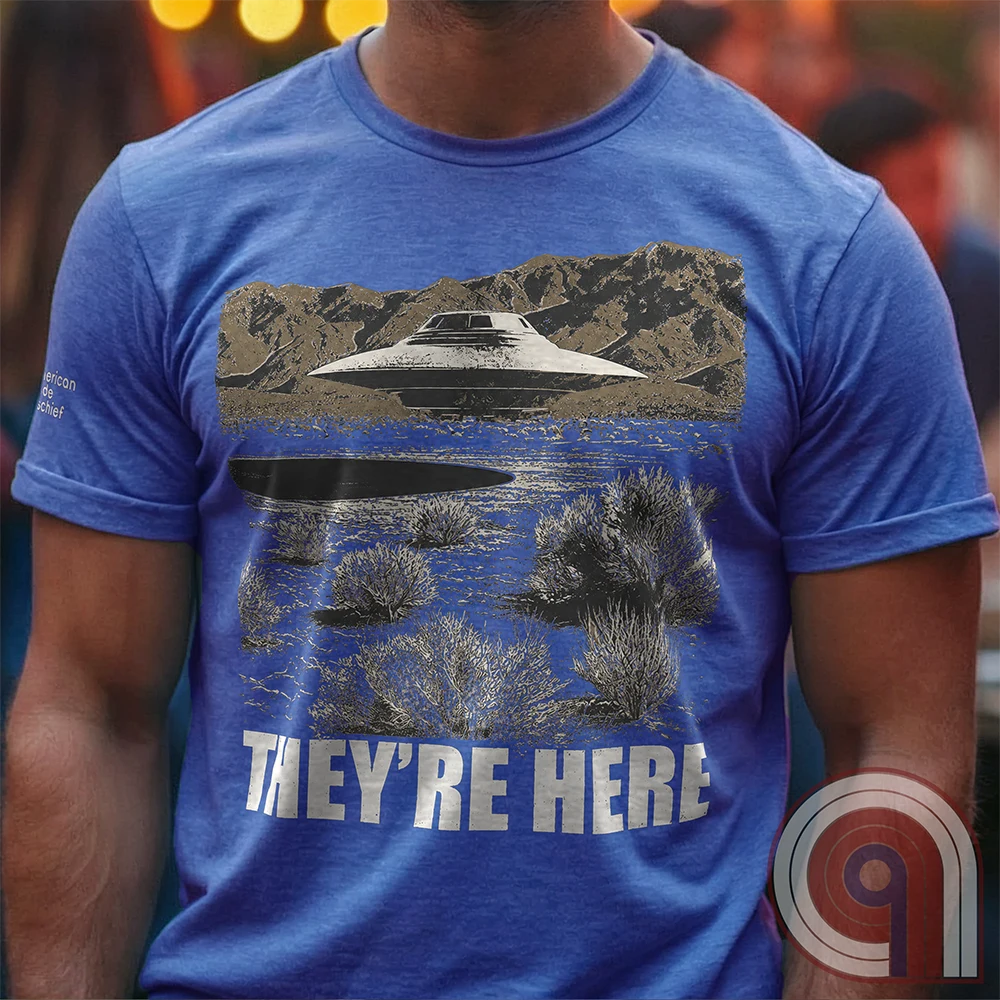 They're Here - Bob Lazar S4 UFO Poster Tee