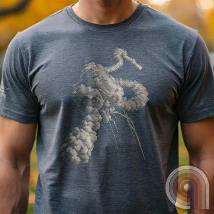 1986 NASA Space Shuttle Challenger Explosion Cross Stitch Tee