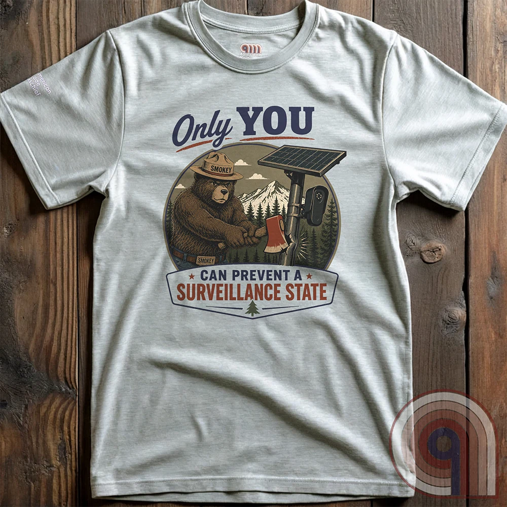 Smokey The Bear Anti Flock Surveillance State T-Shirt