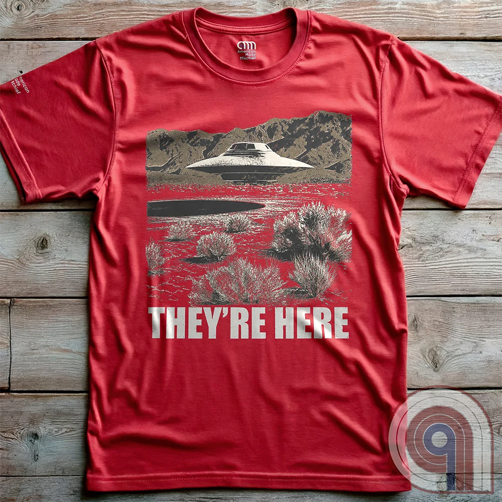 They're Here - Bob Lazar S4 UFO Poster Tee