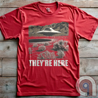 They're Here - Bob Lazar S4 UFO Poster Tee