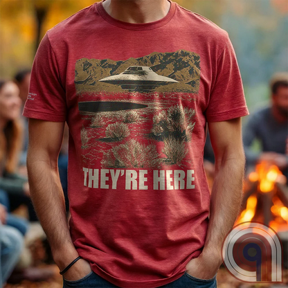 They're Here - Bob Lazar S4 UFO Poster Tee